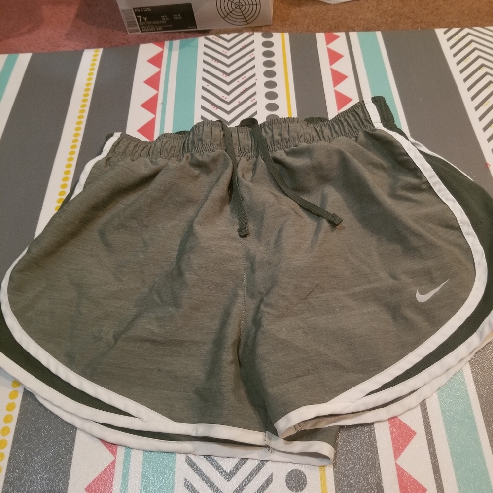 Green Nike shorts